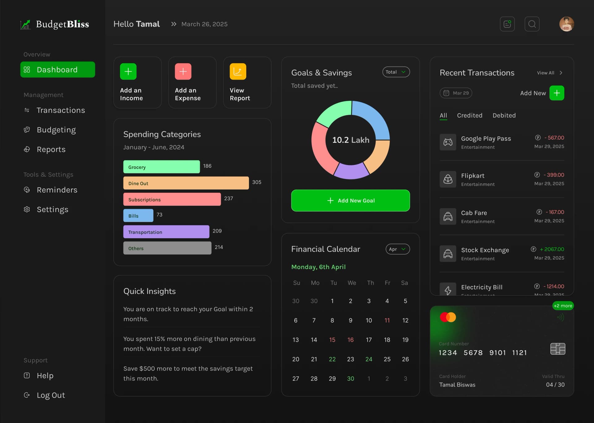 Budget Bliss: Zero to Launch on a Fintech UI